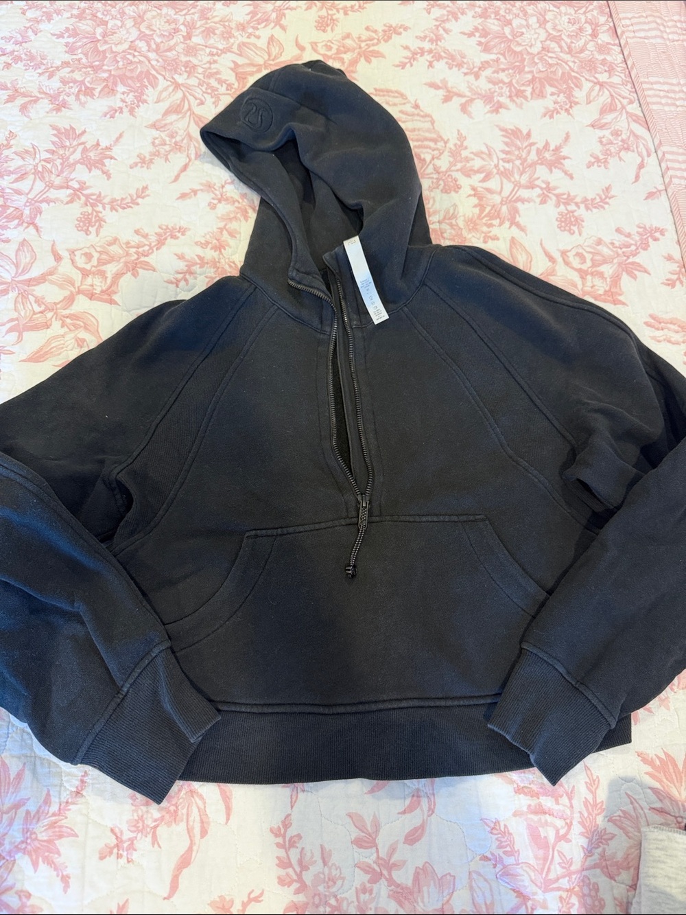 lululemon athletica Black Hooded Half-Zip Pullover